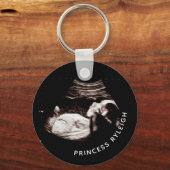 KG_Zwangerschap Baby Sonogram Ultrageluid Foto Sleutelhanger (Voorkant)