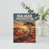 Kgalagadi Transfrontier Park Zuid-Afrika Briefkaart (Staand voorkant)