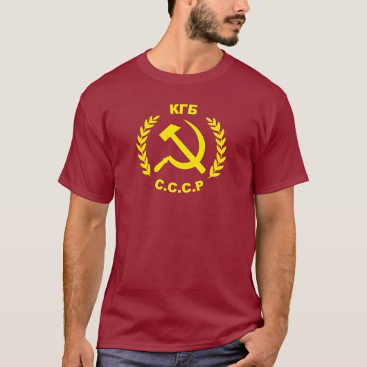 KGB CCCP Hammer en Sickle T-shirt (Voorkant)
