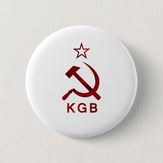 KGB Grunge Ronde Button 5,7 Cm (Voorkant)