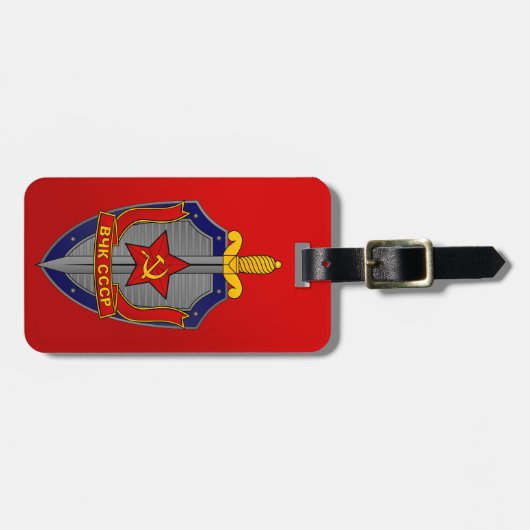 KGB op rood Bagagelabel (Voorkant horizontaal)