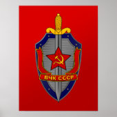 KGB op rood Poster (Voorkant)