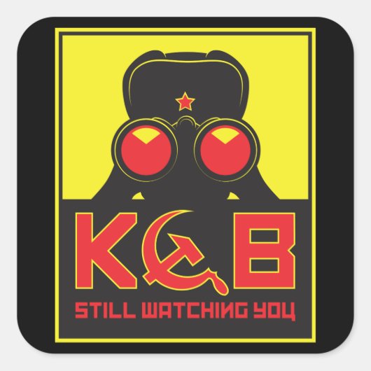 KGB VIERKANTE STICKER (Voorkant)