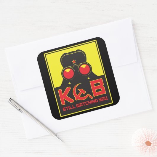 KGB VIERKANTE STICKER (Envelop)