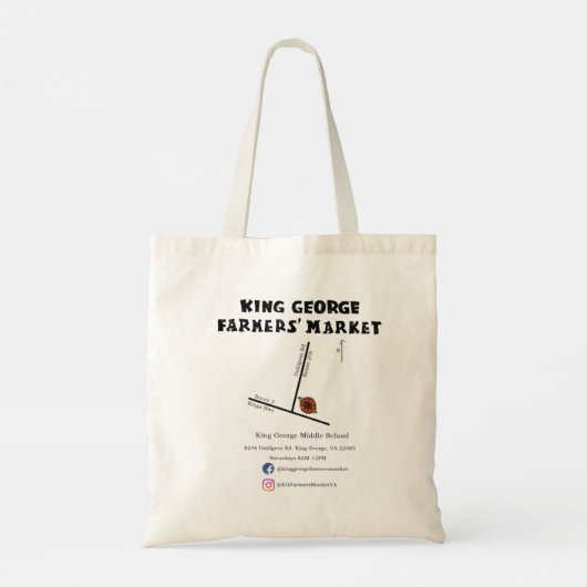 KGFM Simplistic Logo Canvas tas (Achterkant)