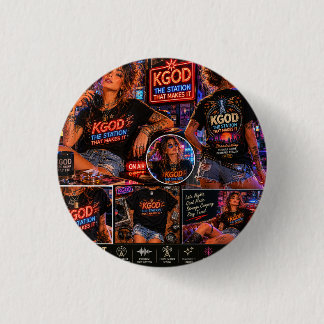 KGOD Radio Late Night Ronde Button 3,2 Cm