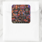 KGOD Radio Late Night Vierkante Sticker (Tas)