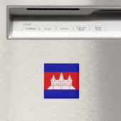 KH001 Cambodjaans FLAG Cambodia, Fridge Magneet (Insitu (Vaatwasser))