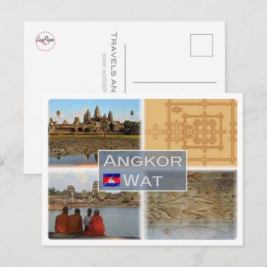 KH Cambodia - Angkor Wat - Briefkaart (Voorkant / Achterkant)