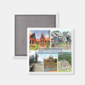 KH * Cambodja - Angkor Wat - Phonom Penh Magneet (Voorkant / Achterkant)