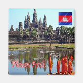 KH - Cambodja - Siem Reap - Uitzicht van Angkor Wa Magneet (Voorkant)