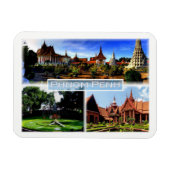 KH Phnom Penh - Silver Pagoda - Royal Palace - Mag Magneet (Horizontaal)