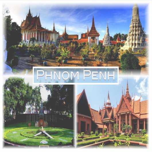 KH Phnom Penh - Silver Pagoda - Royal Palace - Sticker (Voorkant)
