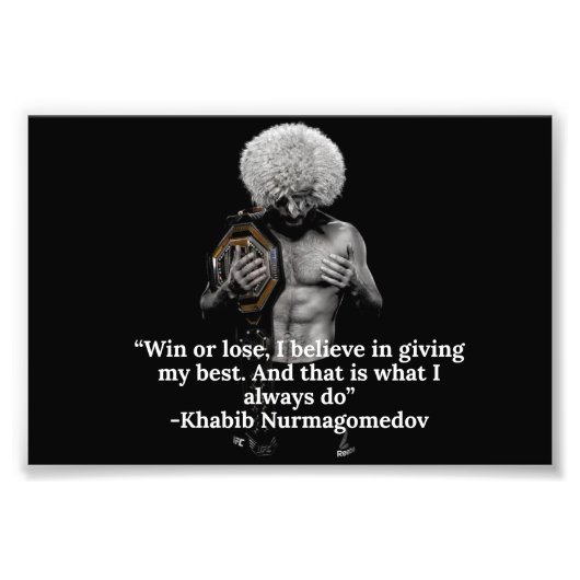 Khabib citaat poster (Voorkant)