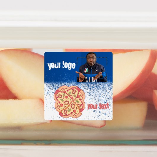 Khaby Lame Pizza Sticker (Aangebracht)
