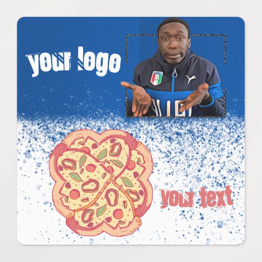 Khaby Lame Pizza Sticker (Design 2)