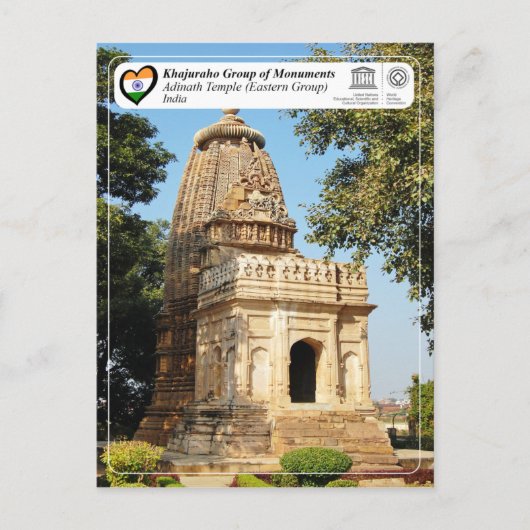 Khajuraho Group of Monuments - Adinath Temple Briefkaart (Voorkant)