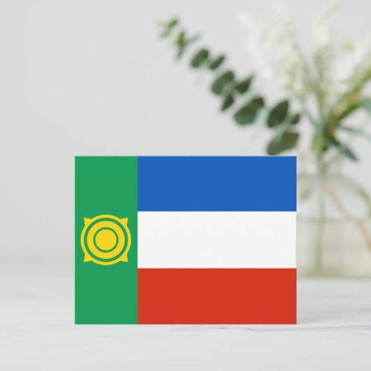 Khakassievlag Briefkaart (Staand voorkant)