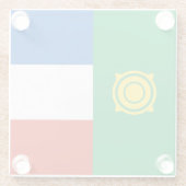 Khakassievlag Glazen Onderzetter (Achterkant)