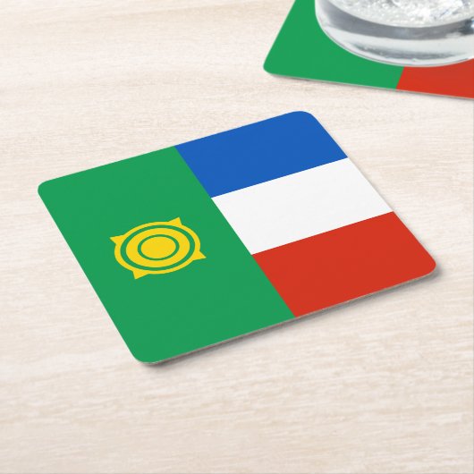 Khakassievlag Kartonnen Onderzetters (Schuin)