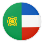 Khakassievlag Keramische Knop (Voorkant)