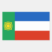 Khakassievlag Rechthoekige Sticker (Voorkant)