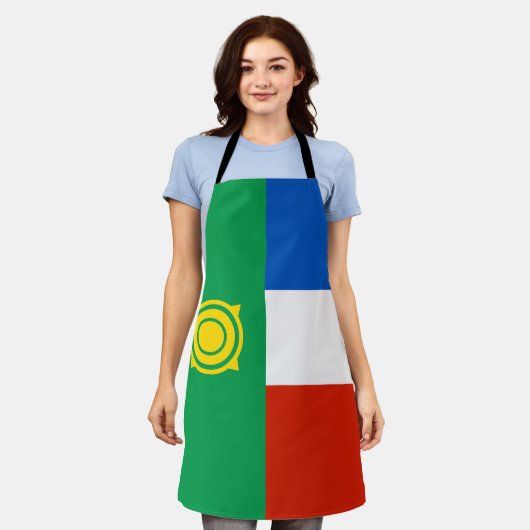 Khakassievlag Schort (Gedragen)