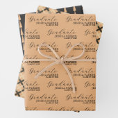 Khaki Afstuderen kalligrafie typografie script Inpakpapier Vel (In situ)