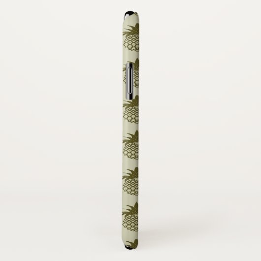 Khaki Ananas Patroon Case-Mate iPhone Case (Achterkant / rechts)