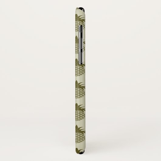 Khaki Ananas Patroon Case-Mate iPhone Case (Achterkant/links)