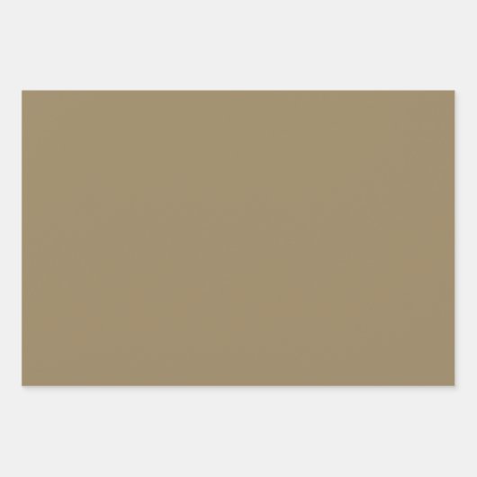 Khaki Arabesque Geometric Pattern Inpakpapier Vel (Voorkant 3)