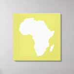 Khaki Audacious Africa Canvas Afdruk<br><div class="desc">De Afrika-kaart is wit en contrasterend in het Safari-palet van Emporio Moffa,  geïnspireerd door de gewaagde avontuurlijkheid en wildernis van het continent.</div>