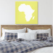 Khaki Audacious Africa Canvas Afdruk (Insitu (Slaapkamer))