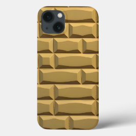 Khaki Baksteen Textuur iPhone Hoesje Stijlvolle Ui
