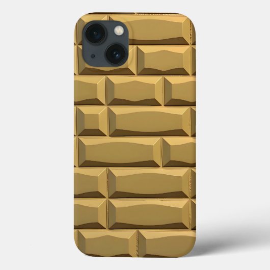 Khaki Baksteen Textuur iPhone Hoesje Stijlvolle Ui (Achterkant)