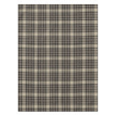 Khaki Beige Black Tartan Patroon Tafelkleed (Voorkant)