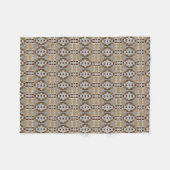Khaki Beige Taupe Dark Brown Tribal Pattern Fleece Deken (Voorkant (Horizontaal))