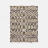 Khaki Beige Taupe Dark Brown Tribal Pattern Fleece Deken (Voorkant)