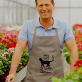 Khaki Black Gepersonaliseerde Crazy Cat Daddy Lang Schort