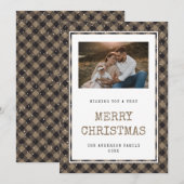  Khaki Buffalo met kerstkaarten Feestdagenkaart (Voorkant / Achterkant)