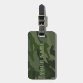 Khaki camouflage bagagelabel (Voorkant verticaal)