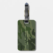 Khaki camouflage bagagelabel (Achterkant verticaal)