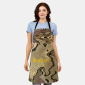 Khaki camouflage Cook Baker personaliseren Schort (Gedragen)