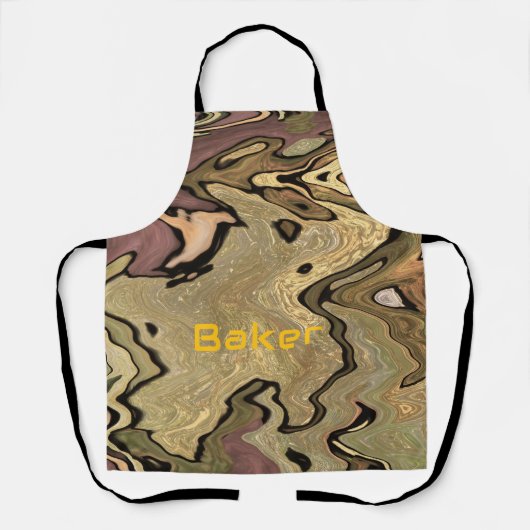 Khaki camouflage Cook Baker personaliseren Schort (Voorkant)