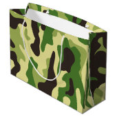 Khaki-camouflage Groot Cadeauzakje (Achterkant Gekanteld)
