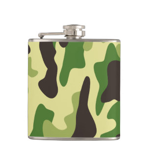 Khaki-camouflage Heupfles