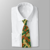Khaki camouflage in bruin en groen stropdas (Gebonden)