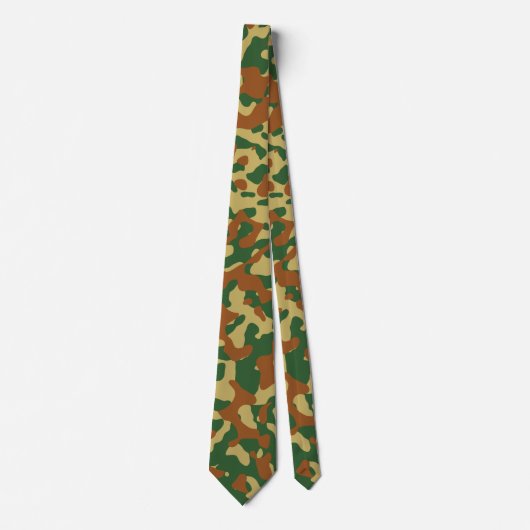 Khaki camouflage in bruin en groen stropdas (Voorkant)