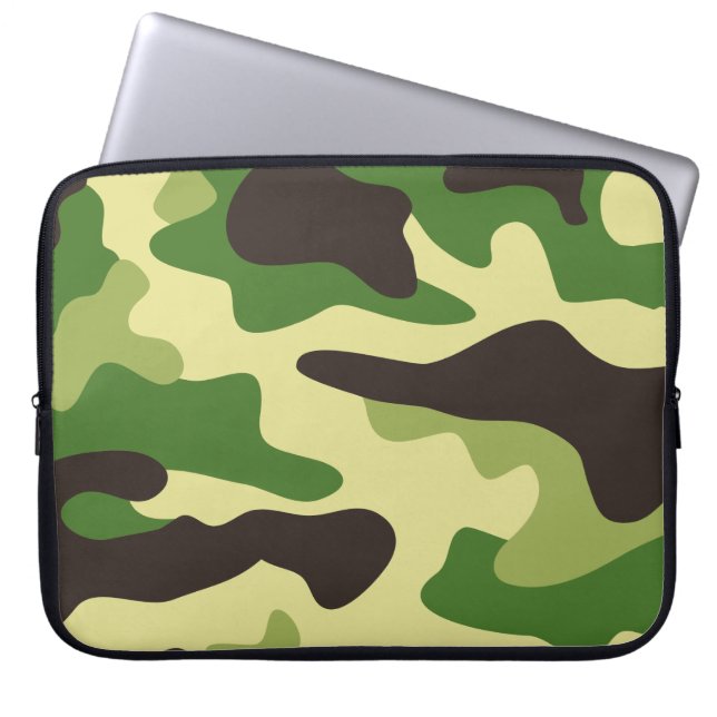Khaki-camouflage Laptop Sleeve (Voorkant)