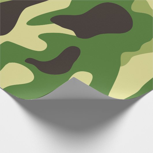 Khaki camouflage pattern cadeaupapier (Hoek)